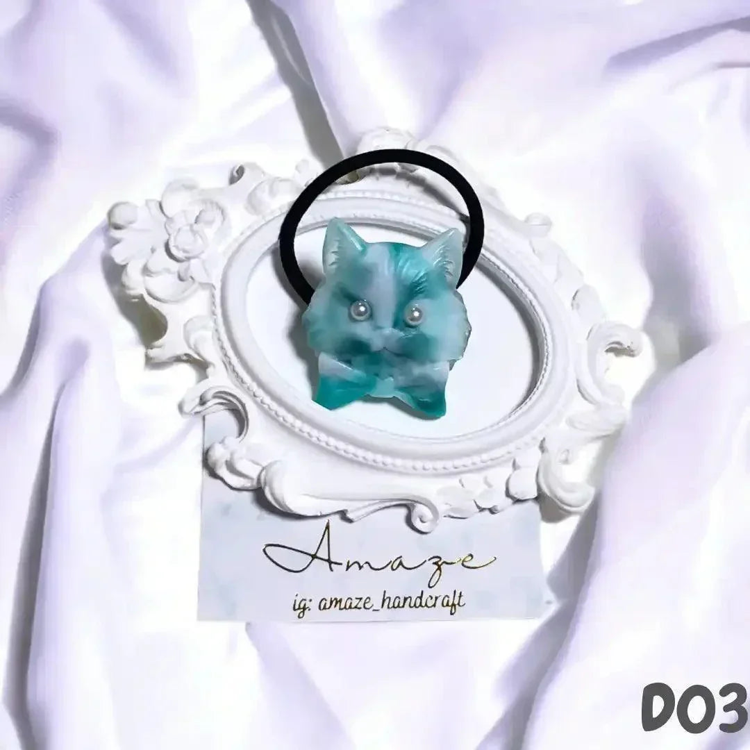 [預購] 香港製造 Amaze Handcraft 雲石紋貓咪髮圈 (成人/童裝 - 多色) - BB Dressup