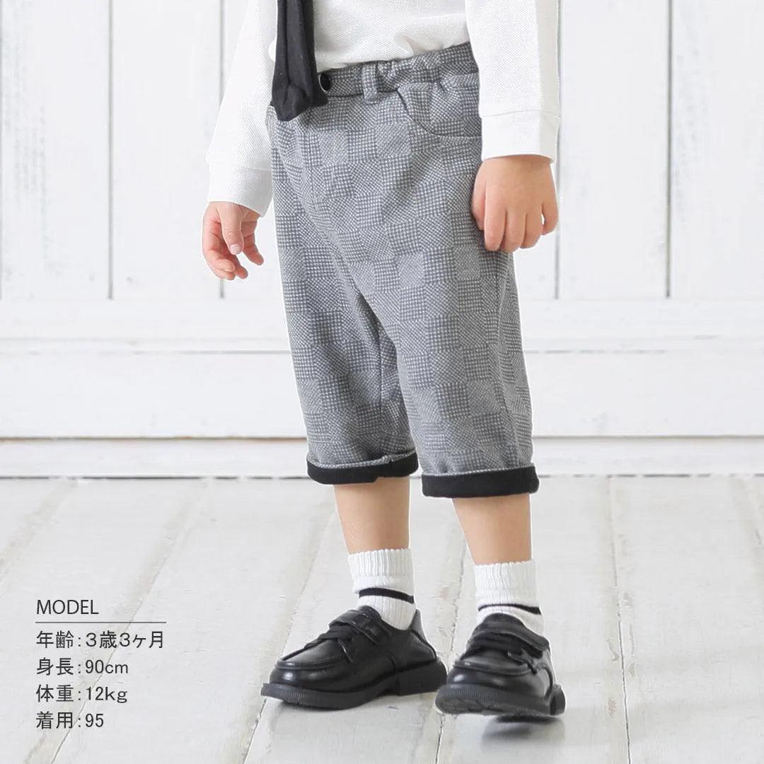 [現貨] 日本直送 Aenak 男童裝 灰色七分長西褲 (80-110cm) - BB Dressup