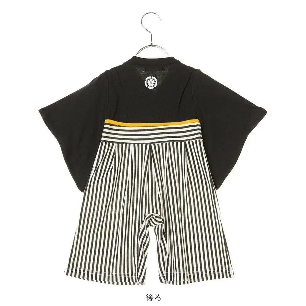 [現貨] 日本直送 Aenak 男童裝 黑色HAKAMA 日本和服嬰兒連身衣 - BB Dressup