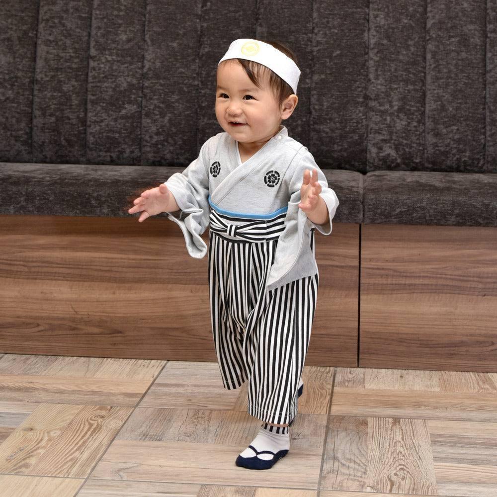 [現貨] 日本製 Aenak 嬰兒 日式防滑膠底分趾男童嬰兒襪 9-12cm (黑/藍兩色) - BB Dressup
