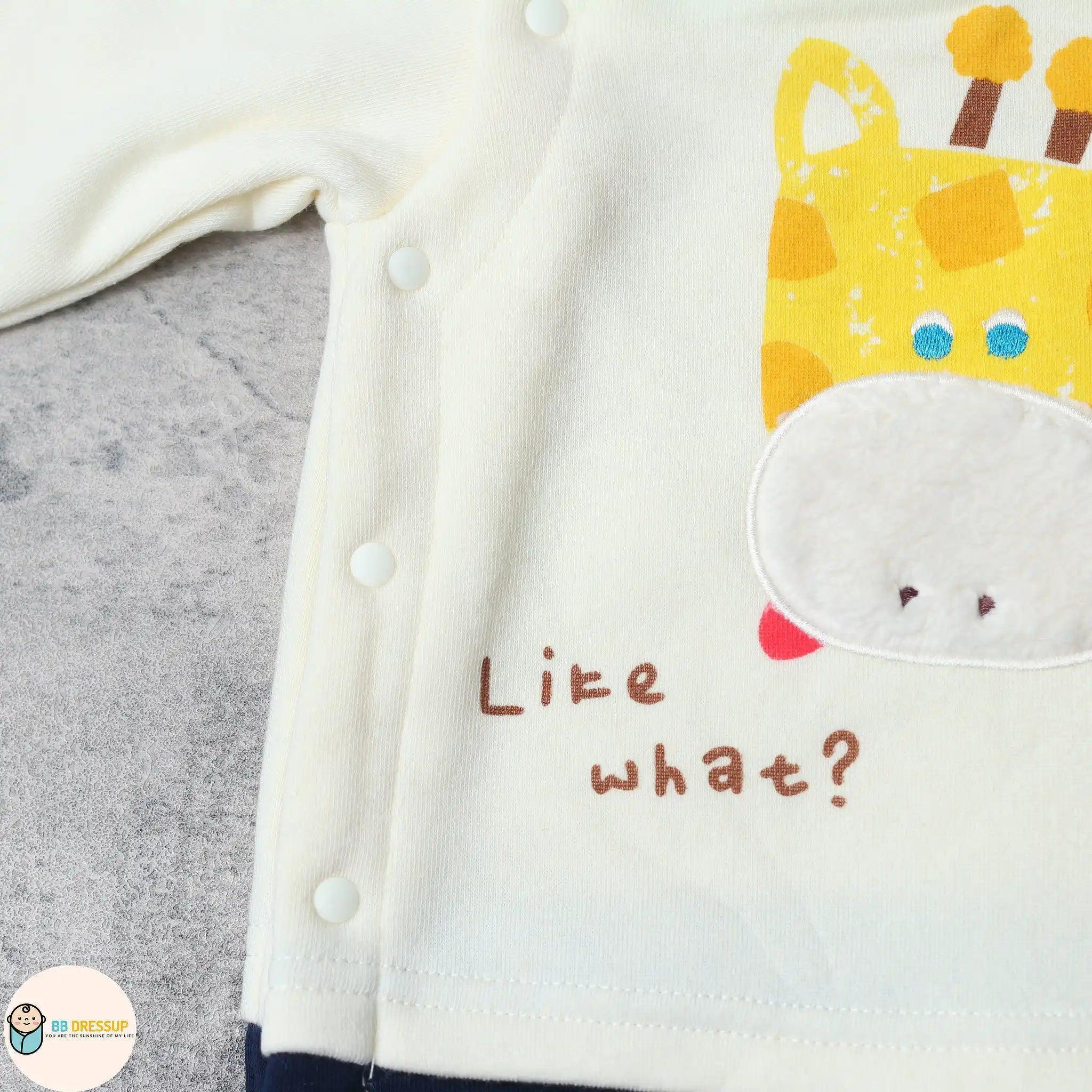 [現貨] 日本直送 Mam 長頸鹿造型 厚身嬰兒連身衣 (70-80cm) - BB Dressup
