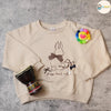 [現貨] 日本直送 Mam 幼兒 兔仔絲帶 米色長袖衛衣 (100cm) - BB Dressup