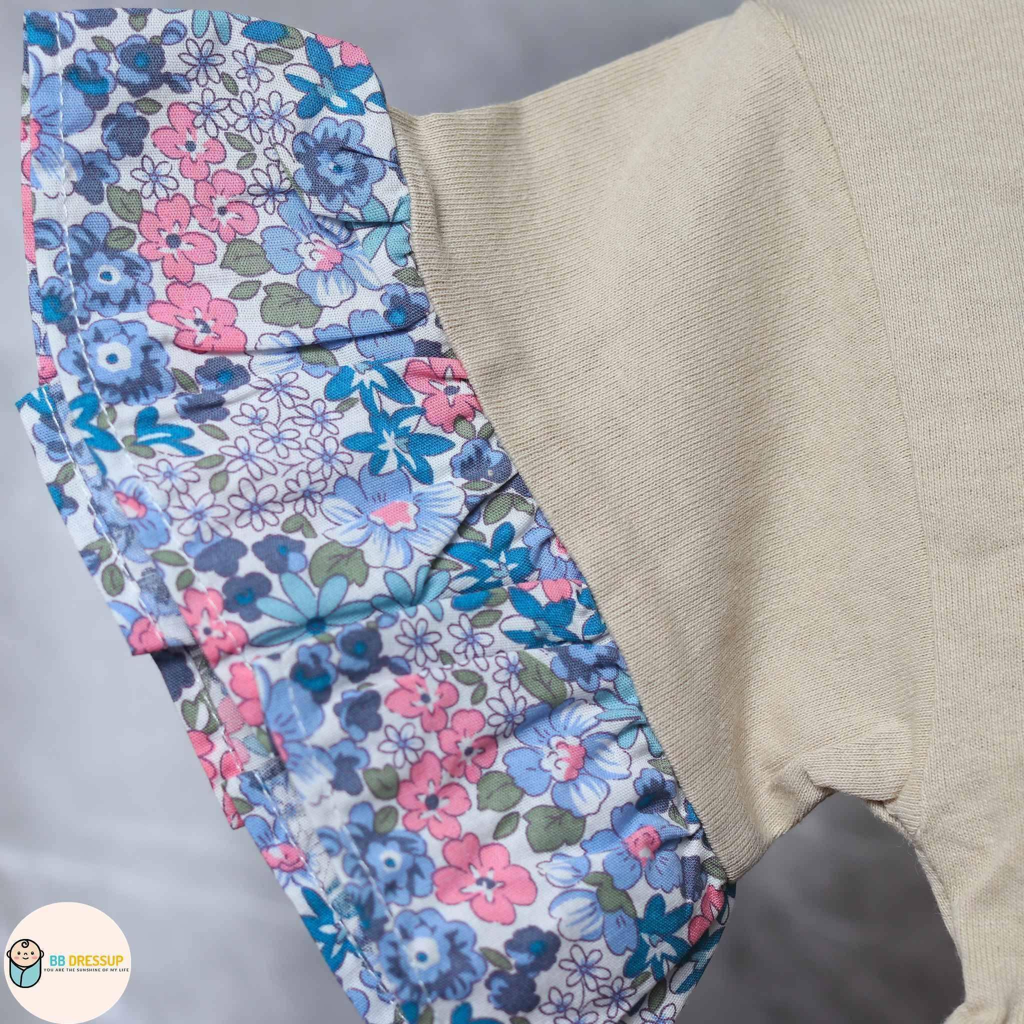 [現貨] 日本直送 Pairmanon 女童裝 粉紫花卉圖案 短袖上衣 - BB Dressup