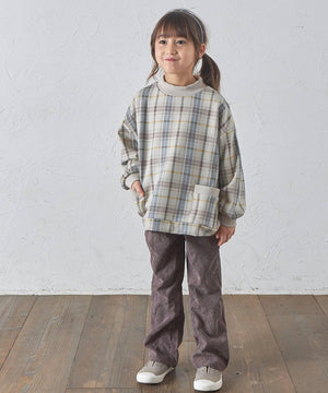 [現貨] 日本直送 Pairmanon 童裝 淺灰格仔 兒童衛衣 (90-120cm) - BB Dressup