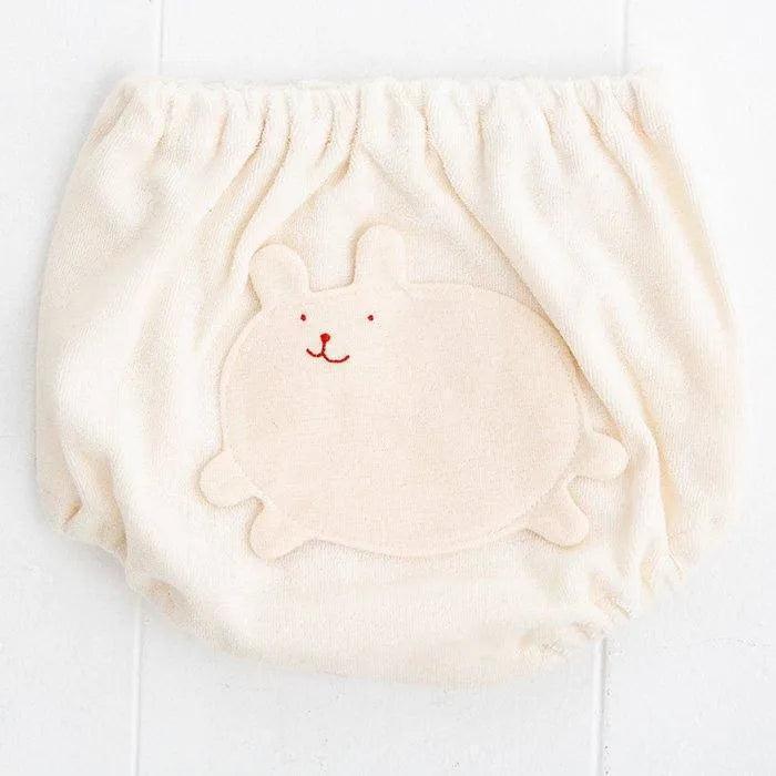 [現貨] 日本製 POMPKINS 初生嬰兒 兔仔 純白色有機嬰兒褲 - BB Dressup