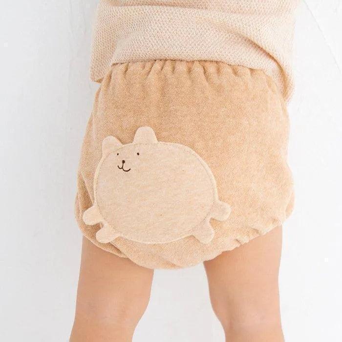 [預購] 日本製 POMPKINS 初生嬰兒 兔仔 淺啡有機嬰兒褲 - BB Dressup