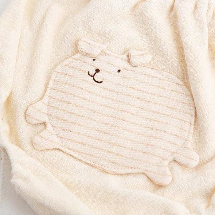 [現貨] 日本製 POMPKINS 初生嬰兒 兔仔 白色橫條有機嬰兒褲 - BB Dressup